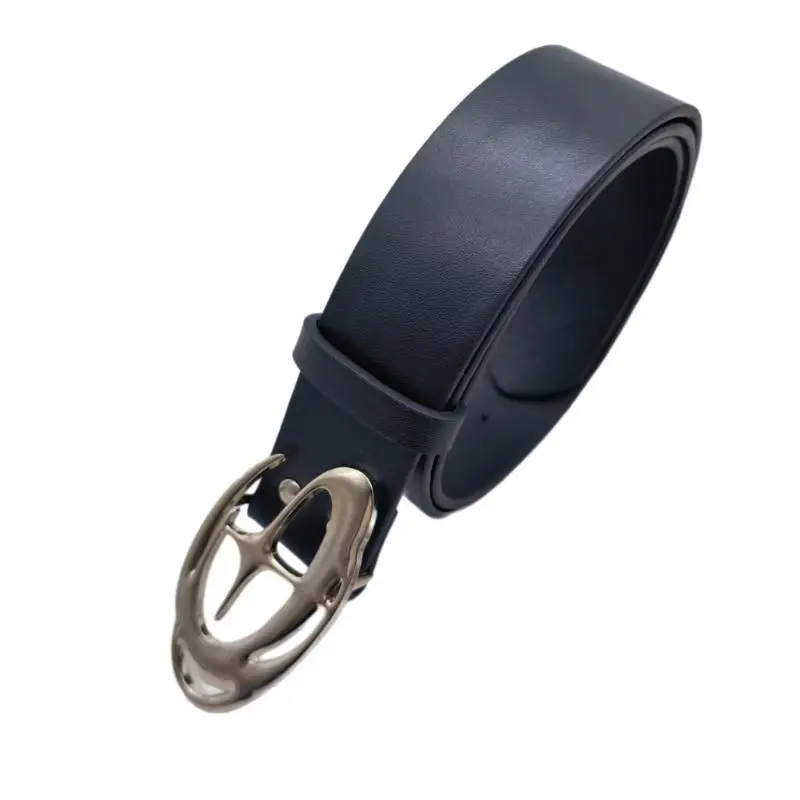 652F 청바지를위한 PU 허리 벨트 캐주얼 허리 벨트 카우걸 바디 보석 스타 버클