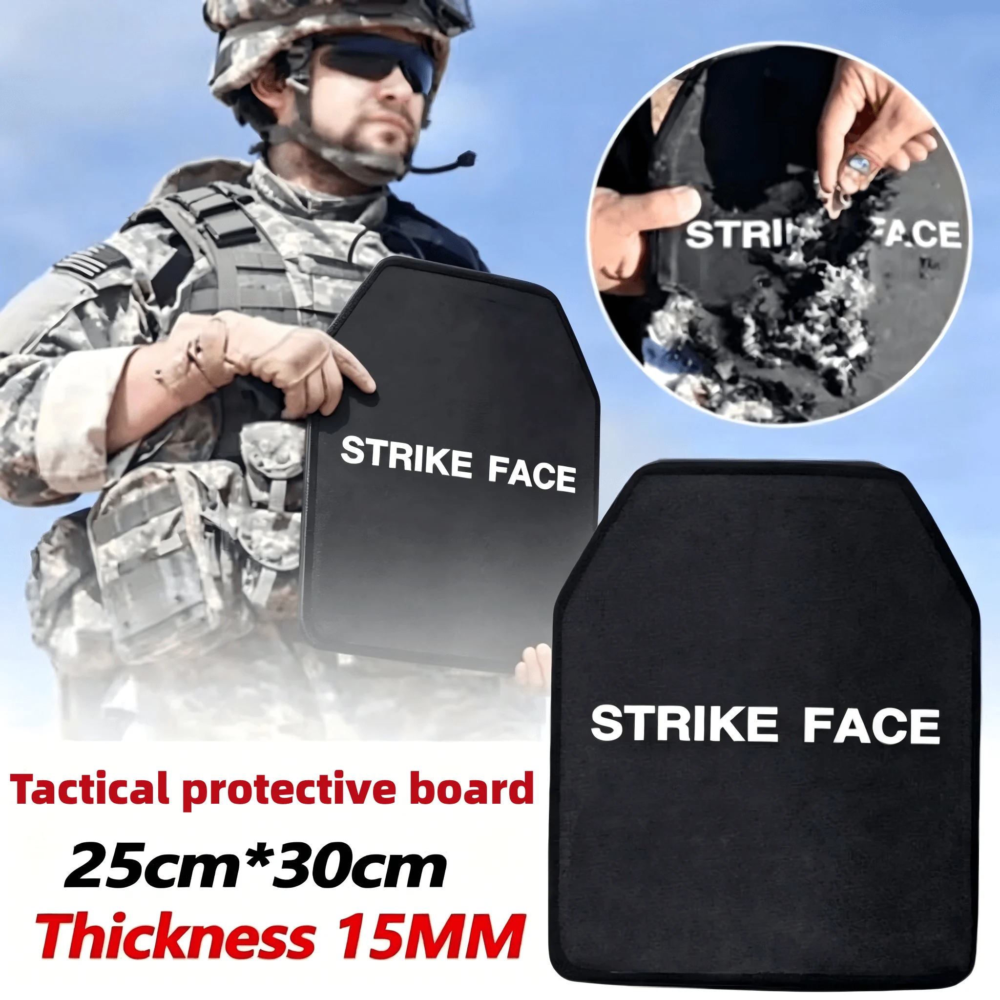 Lightweight Protective Board 25X30CM Tactical Plug-In Board Backpack Deck Tactical Vest L3 Pure PE Defense Board