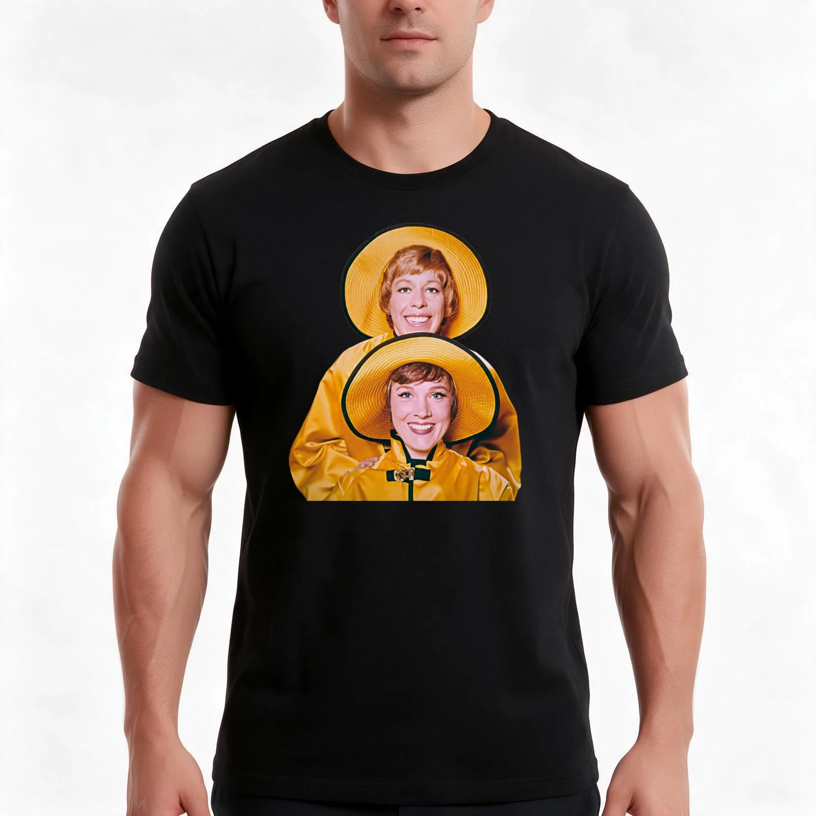 Julie Andrews and Carol Burnett T-Shirt Summer Casual Cotton Tee Oversized Streetwear Tops Vintage Graphic Print 100% Cotton