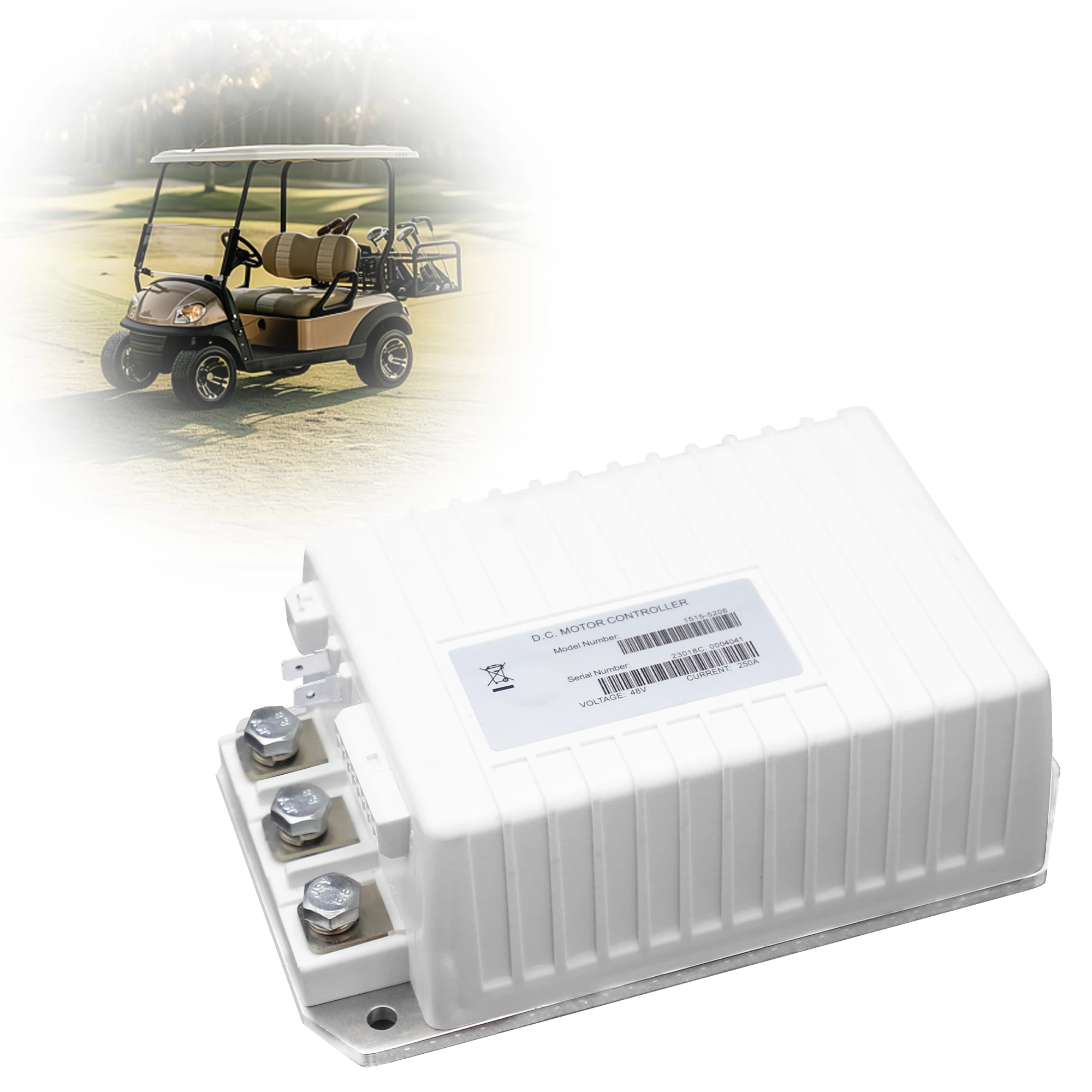 48V 250A Golf Cart Motor Controller, 1515-5206 Replacement for Curtis Club Car Precedent Tempo Onward Golf Cart