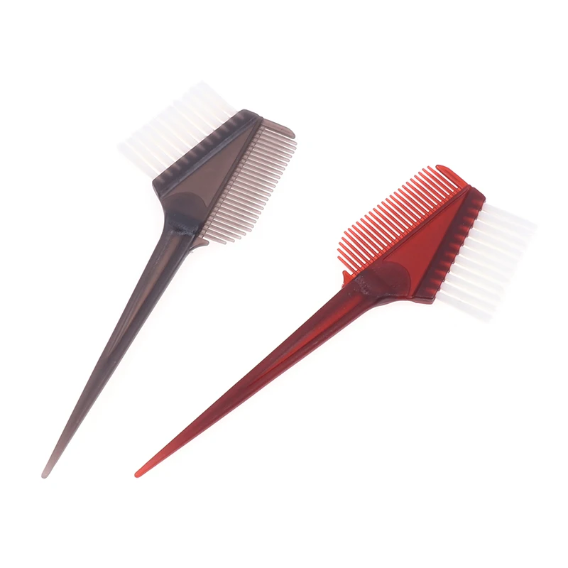 Pro Salon Tools Plastic Hair Dye Coloring Brush Comb Barber Salon Tint Hairdressing Styling Tool Hair Color Combs With Brush 1PC