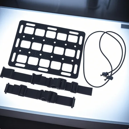 Imagen 2 del producto Panel Molle de almacenamiento Modular para motocicleta, organizador de caja lateral Universal táctico impermeable de Metal para almacenamiento de maletero