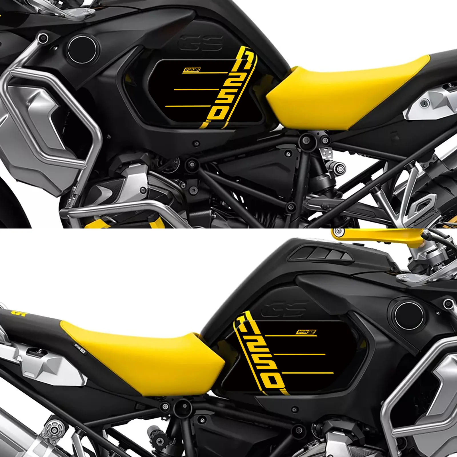 For BMW R1250GS R 1250 GS Adventure GS 40 Years Triple Black 2018-2023 Motorcycles Gel Tank Knee Paint Protection Decal