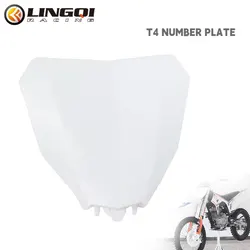 LESQUE Pit Dirt Bike Plastic Fender Front Number Plate For KAYO T2 T4 T 4 T6 CRF450 Pit Dirt Bike Moped Motorcycle Accessories
