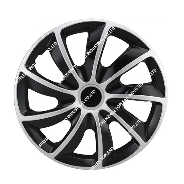 Wholesale Anti-wear Bi-color Auto Wheel Hubcaps Skins ,PP Or ABS Colorful Car Center Wheel Cover Rims For 15 Inch4PCS