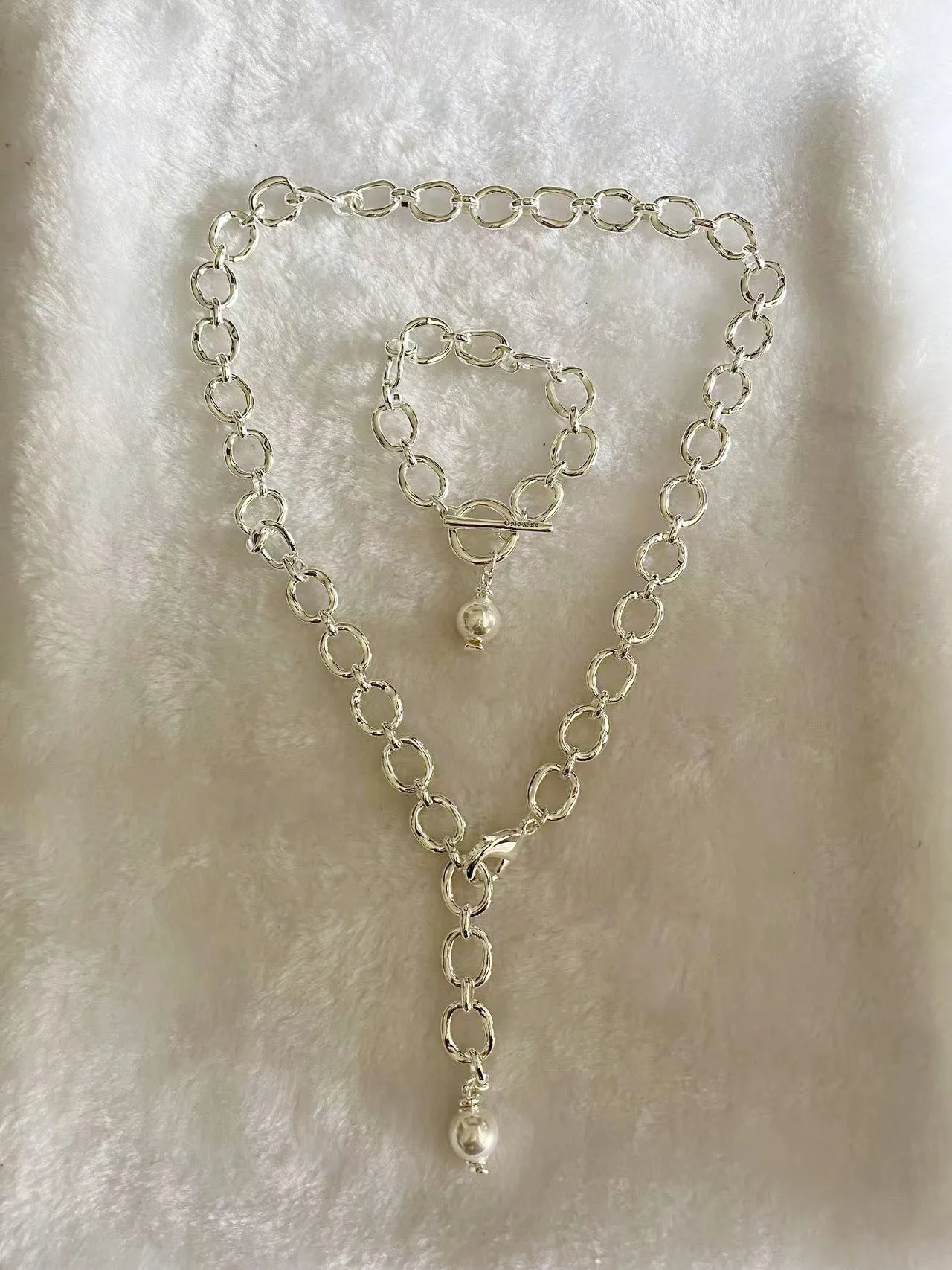 YS New UNODE50 High Quality Classic Pearl Bracelet Necklace For Christmas Gft Everyday Everything