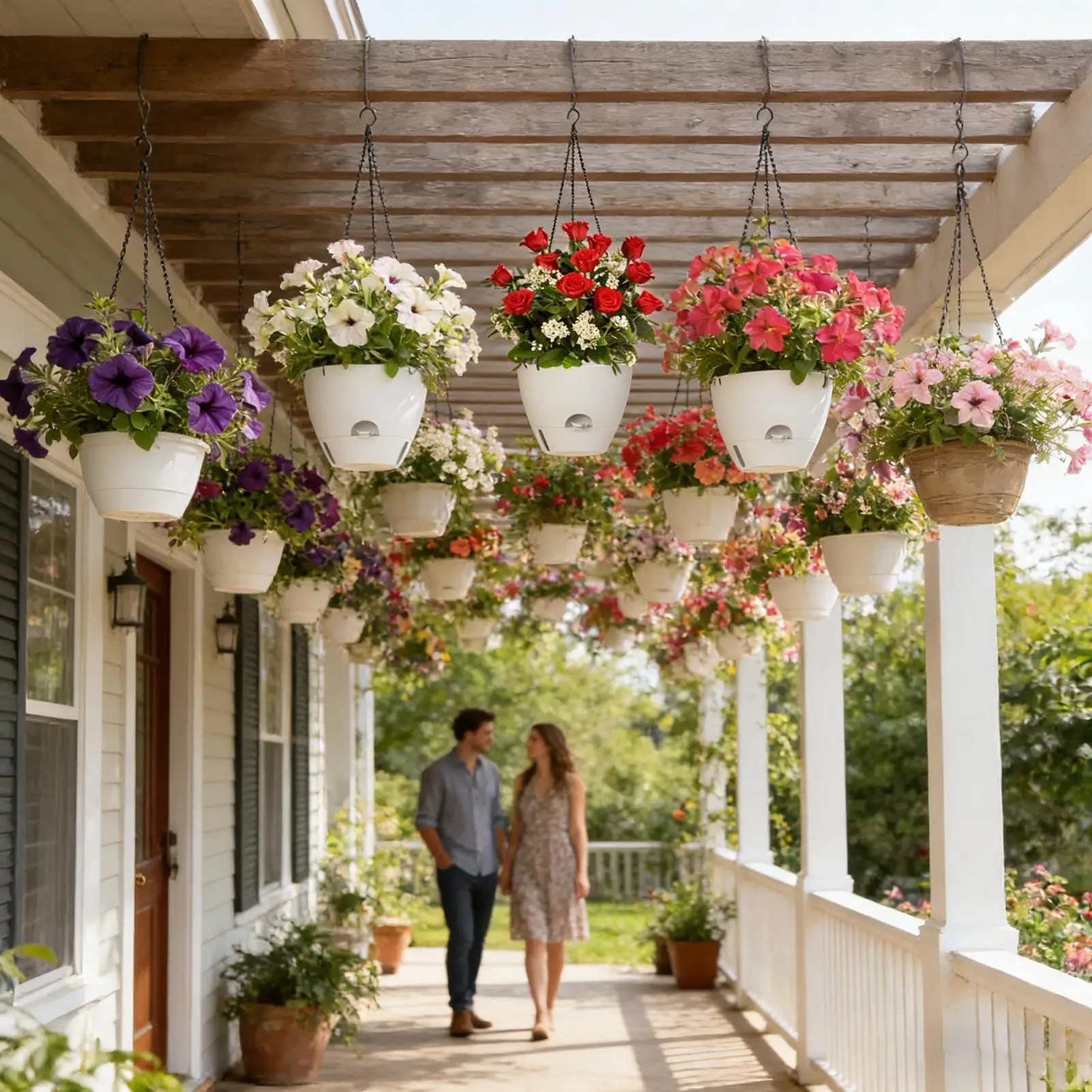 

Вешалка для растений в помещении, с корзиной-бамкой, 2-х предметные корзины для растений, настенные украшения для внутренней и наружной стены дома