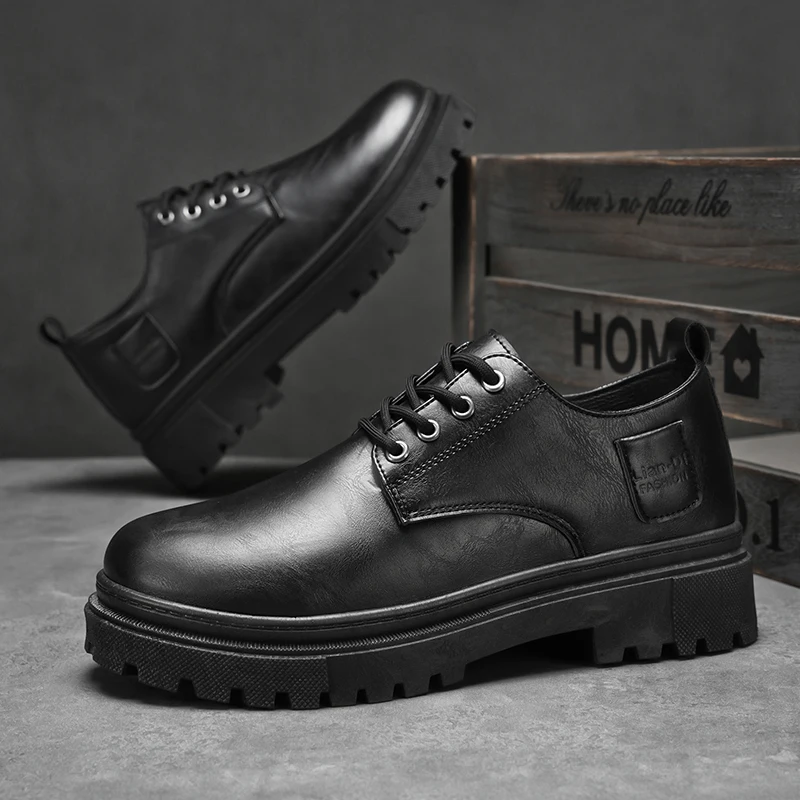 

Ankle Boots 2025 Spring New Men's Formal Shoes Fashion Trend Versatile Thick Bottom Low Top Casual Shoes Designer Cowboy Boots