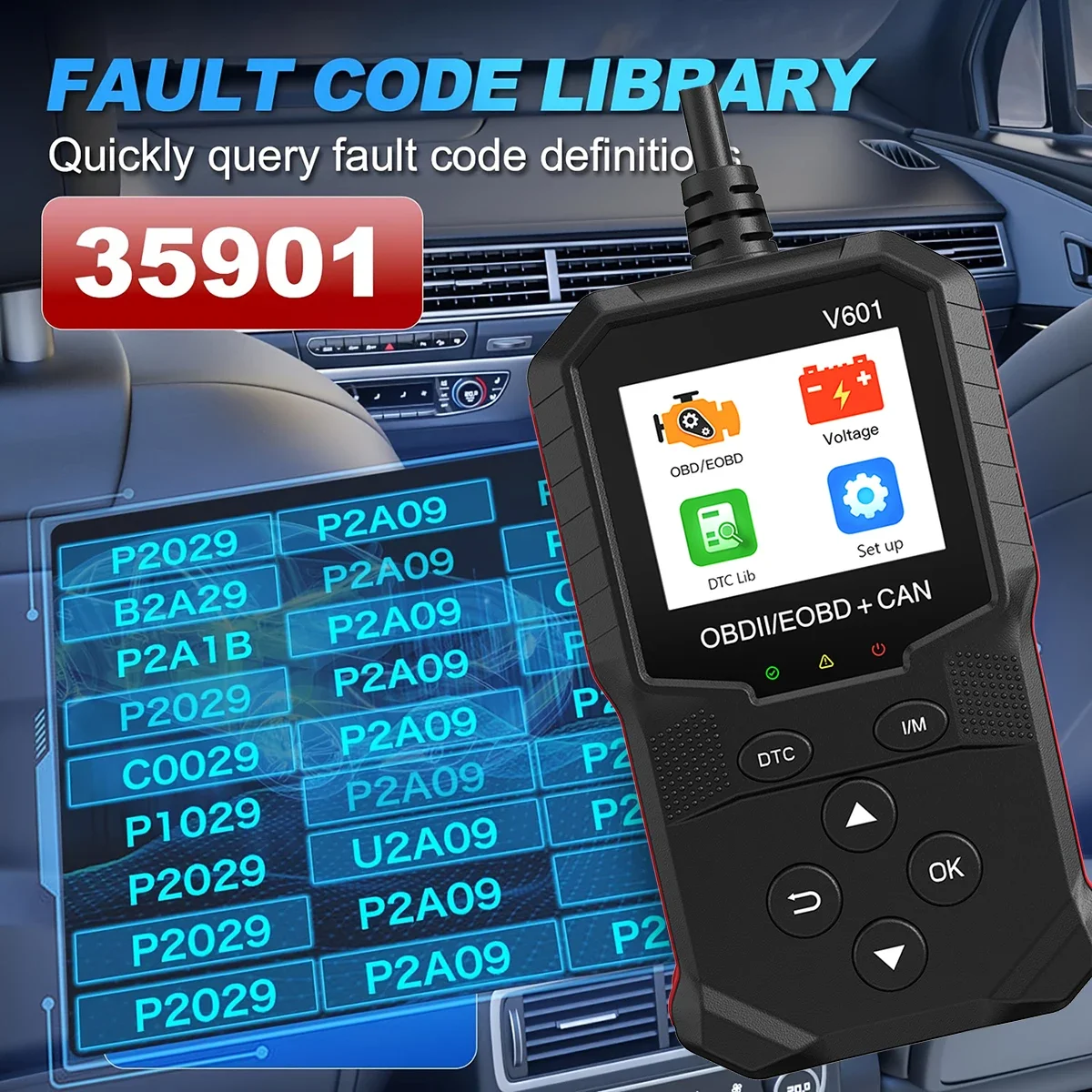 OBD2 Automotive Scanner Professional Check Engine Battery Light Code Reader EOBD JOBD Universal OBD2 Car Diagnostic Tools