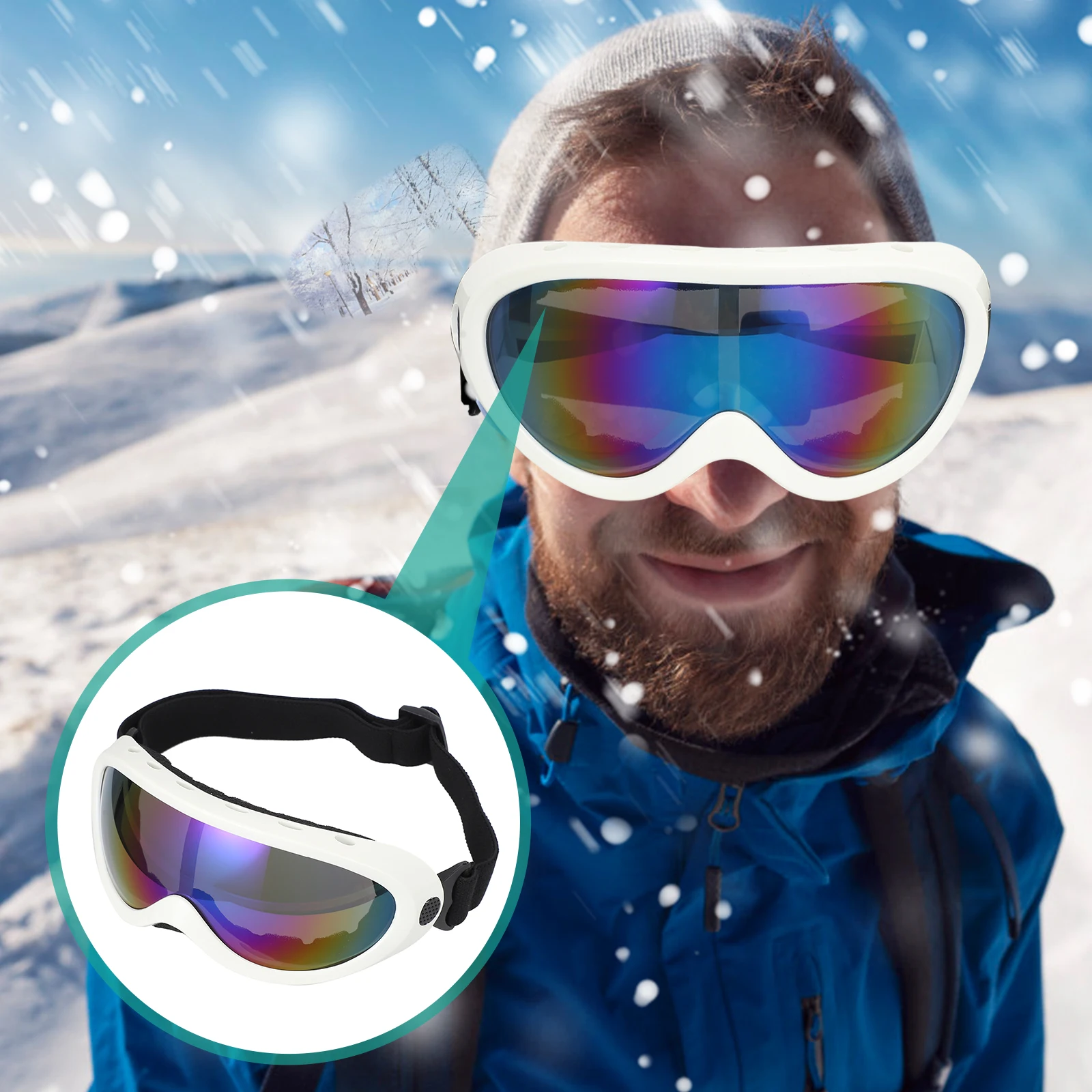 

1 Pair Versatile Ski Goggles Winter Sports Eyewear Durable Cycling Snowboard Protection Goggles
