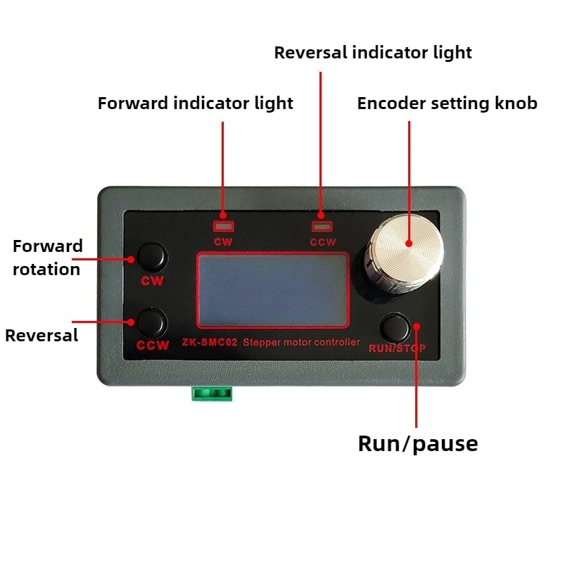 Vorwärts- und Rückwärtsmodul für Schrittmotoren, Digitalanzeige, SMC02-Antrieb, integrierte Steuerplatine, Impuls-/Geschwindigkeitsregelungsmodul