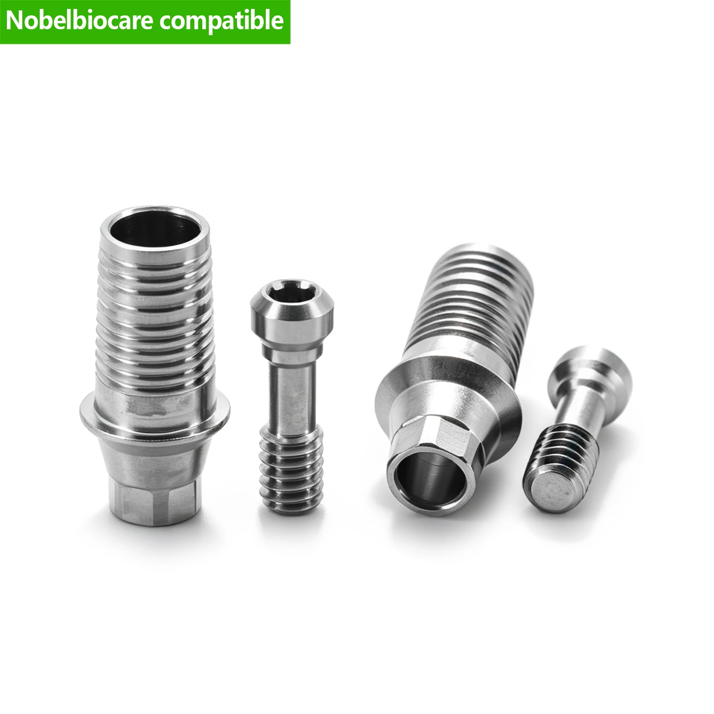 Nobel Biocare Compatible Temporary Abutment Ti Base NP RP 1.5mm with Screw for CAD/CAM Screw Retained Factory Direct Prosthesis