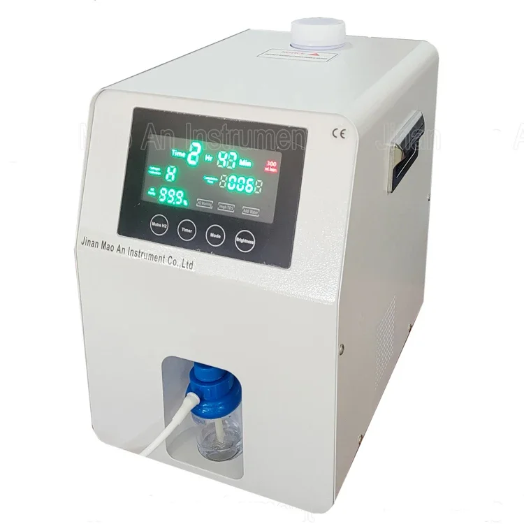 MAOAN HHO Hydrogen ox ygen Generator SPE PEM Technology 99.9% H2 Purity 300ml/min Flow for Breathing H2 Water Production HX-300D