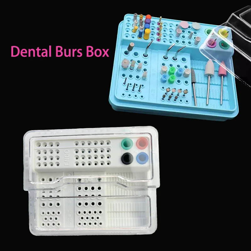 

1 шт., стоматологические пластиковые боры, коробка, подставка, блок-стерилизатор, многофункциональный чехол, дезинфекционная коробка с пылезащитной крышкой для боров, сверл, файлов