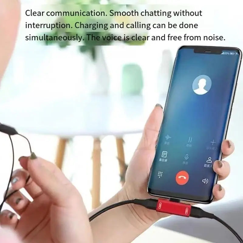 Type C to 3.5Mm Music Adapter With Double Output Metal Build For Music Streaming Conference Call And Mobile Gaming 83CF