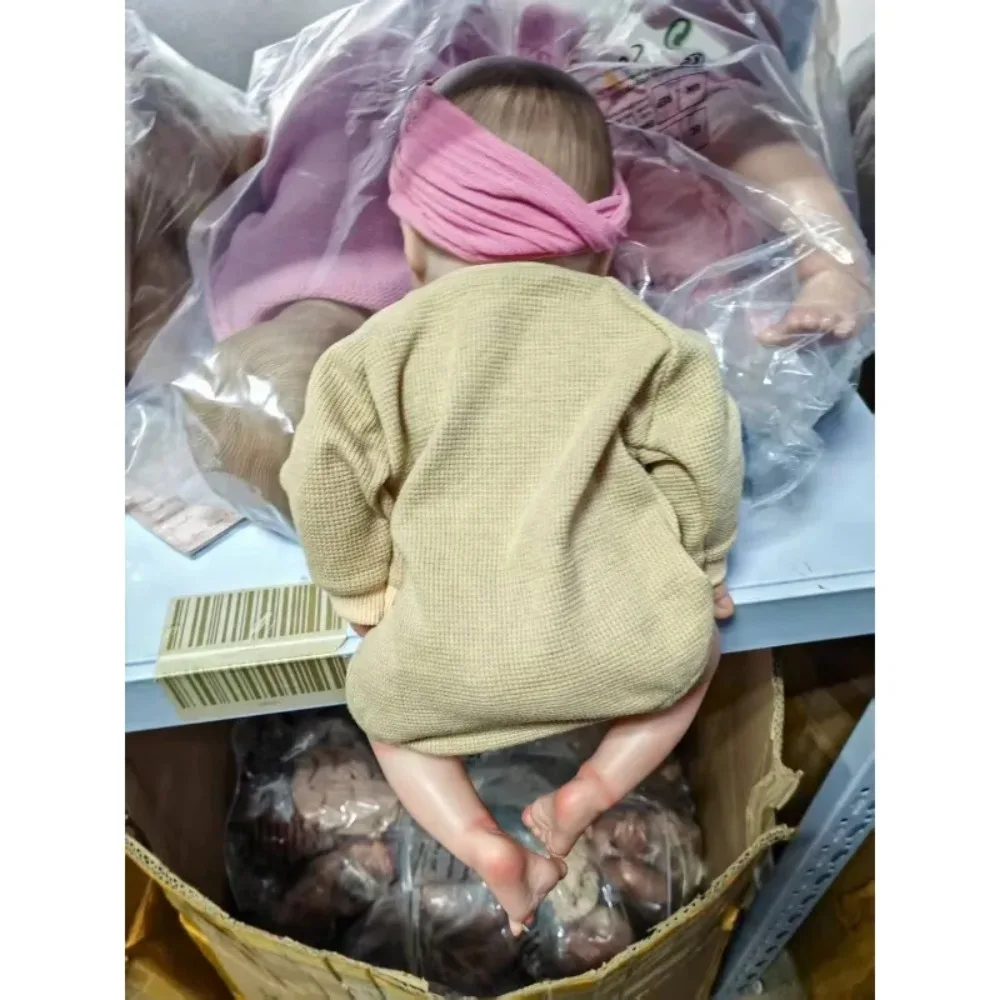 18 inch Volledige Vinyl Reborn Babypop Rosalie Pasgeboren Baby Meisjes met Wimpers Waterdicht Bad Speelgoed Geschenken Muñeca Bebe Reborn Poppen