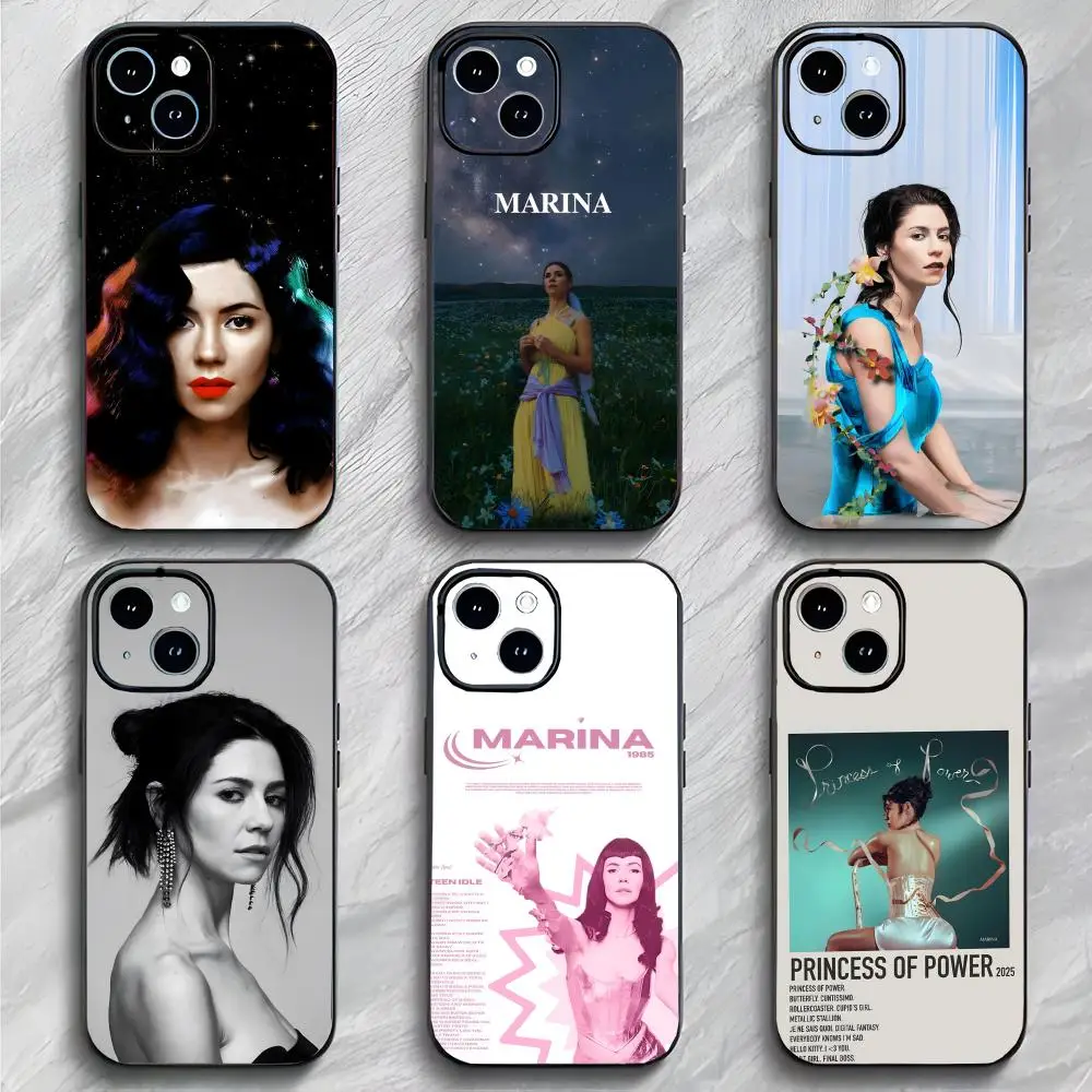 Funda para Teléfono de la Cantante M-Marina and the D-Diamonds, Empaque Suave y Ligero para iPhone 17 16 15 14 13 Pro Max