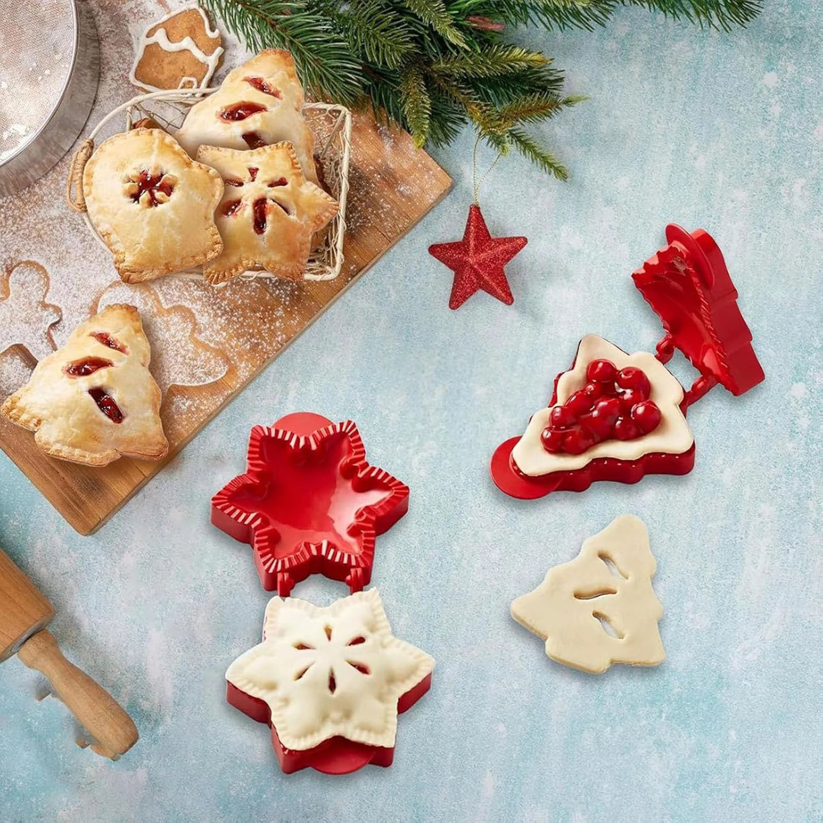 

3Pcs/6Pcs Dough Presser Pie Molds Non-stick Hand Pie Molds Mini Pocket Pie Molds for Thanksgiving Christmas & Fall Baking Tools