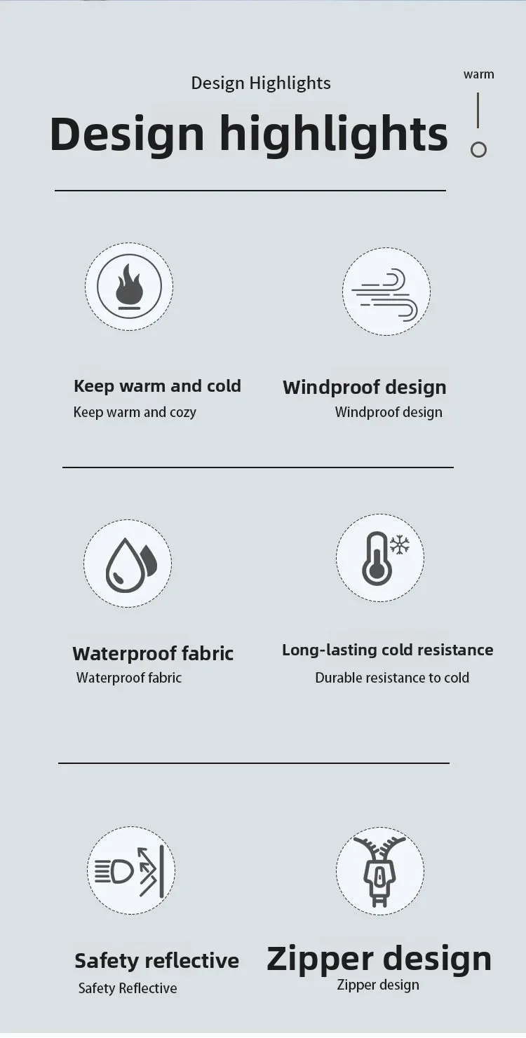 

Durable Winter Windbreaker Motorcycle One-piece Cold Clothing Windproof and Rainproof Cold and Warm