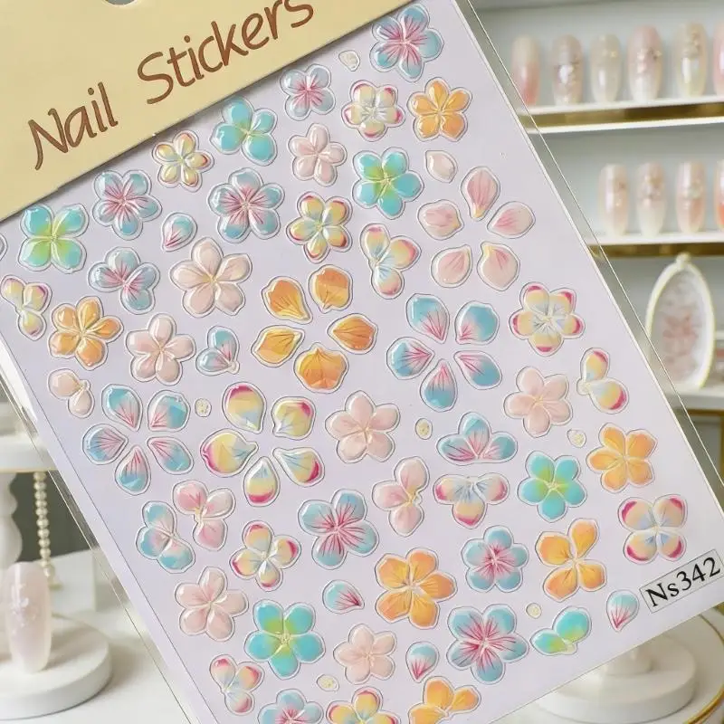 

31BB 5D Shell Glow Crystal Flower Stickers Elegant Floral Design Easy To Apply And Remove For Women Girls