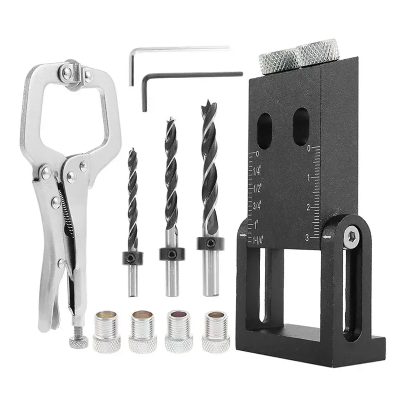 New black 15 degree angle woodworking diagonal hole fixer punching locator wooden board connection installation tool