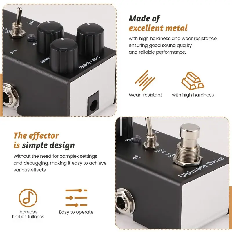 Budget-Friendly Mini Electric Guitar Effect Pedal Electric Guitar Pedal Ultimate Drive For Electric Guitar