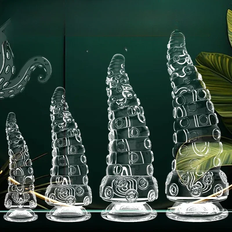 الأخطبوط الغريبة المكونات الشرج مخرطة الشرج المهبل موسع الغريبة ديك بعقب المكونات مع شفط كأس لينة عالية شفافة منتجات جنسية #2