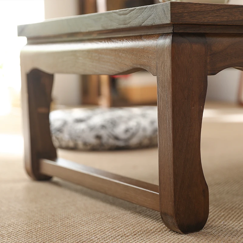 Japanese Low Table, Solid Wood Tatami Desk, Home Zen Coffee Stand, Bay Window Tea Table, Multi-Purpose Wooden Table - Image 3