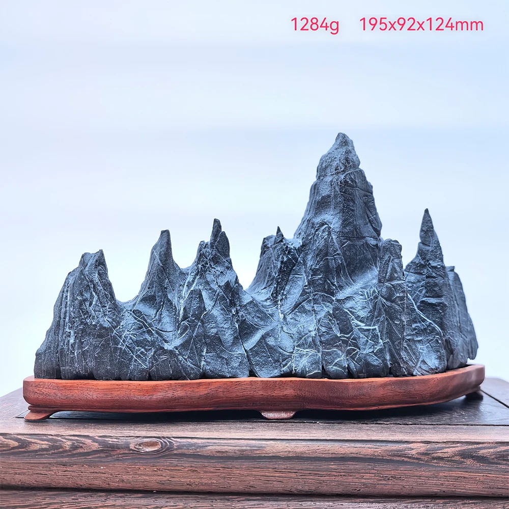 Suiseki Asian Natural Black Mountain Stones Rock Rough Office Decorations Minerals Home Piedras Decorativas