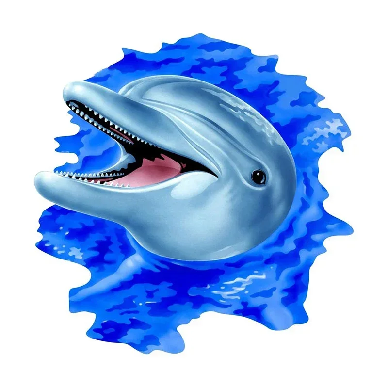 

Dolphin Play Car Sticker Boat Kayak Toolbox Outdoor Decal Animal Fish Stickers Car Wrap Motorcycle Surf Camper Vinyl Decals