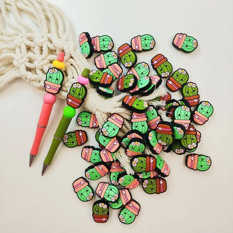 

70pcs Cartoon Silicone Beads BPA Free Food Grade Silicone Pacifier Chain Clips Beads Newborn Baby Toys DIY Jewelry Accessories