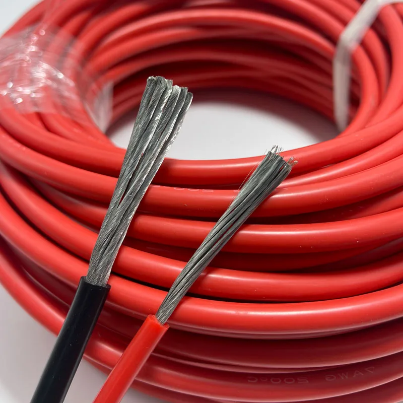 16 9AWG Silicone Cable26 24 22 20 18 16 11 10 9 7AWG Flexible Silicone Wire Tinned Copper Wire Heat-Resistant 200℃ 400Meter