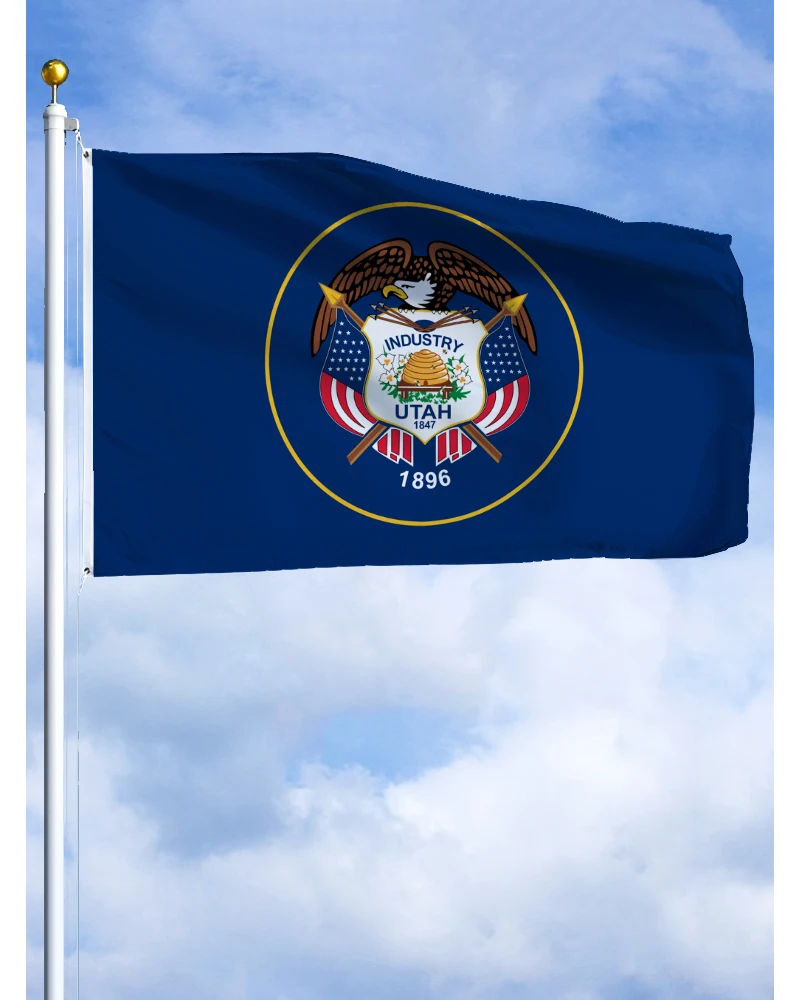 60×90 90x150 120×180CM Utah state usa Flag Polyester Printed Banner Tapestry For Decor