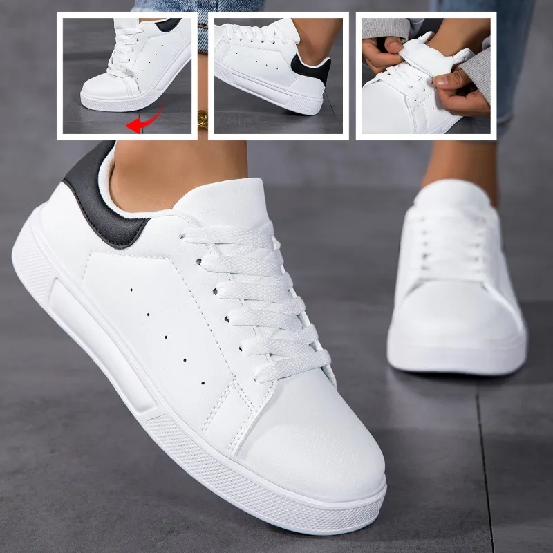 

YRZL Women Shoes White Casual Sneakers Lightweight Skateboard Shoe Woman Comfortable Walking Non Slip Sports Shoes for Women Men