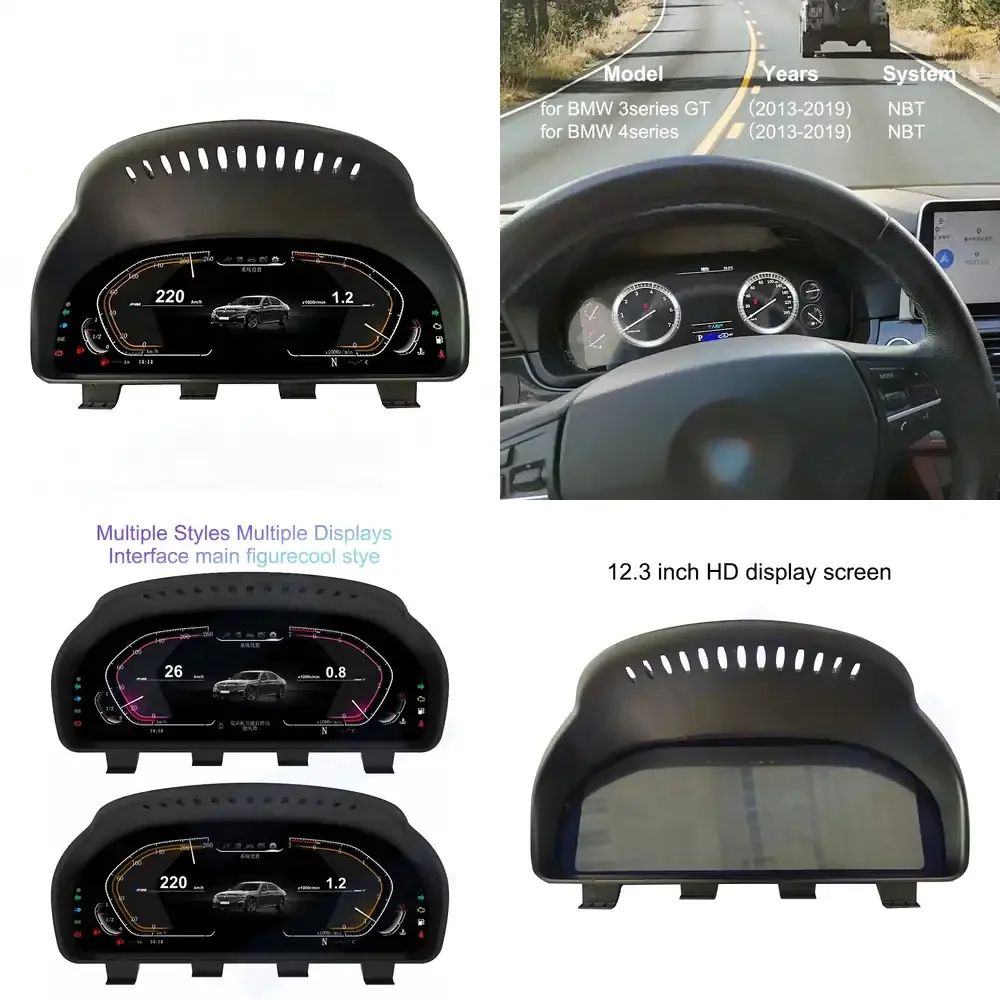 

12.3" HD Digital Instrument Cluster with CD Player & USB for 3/4 Series GT NBT 2013-2019 (1 Year Warranty)