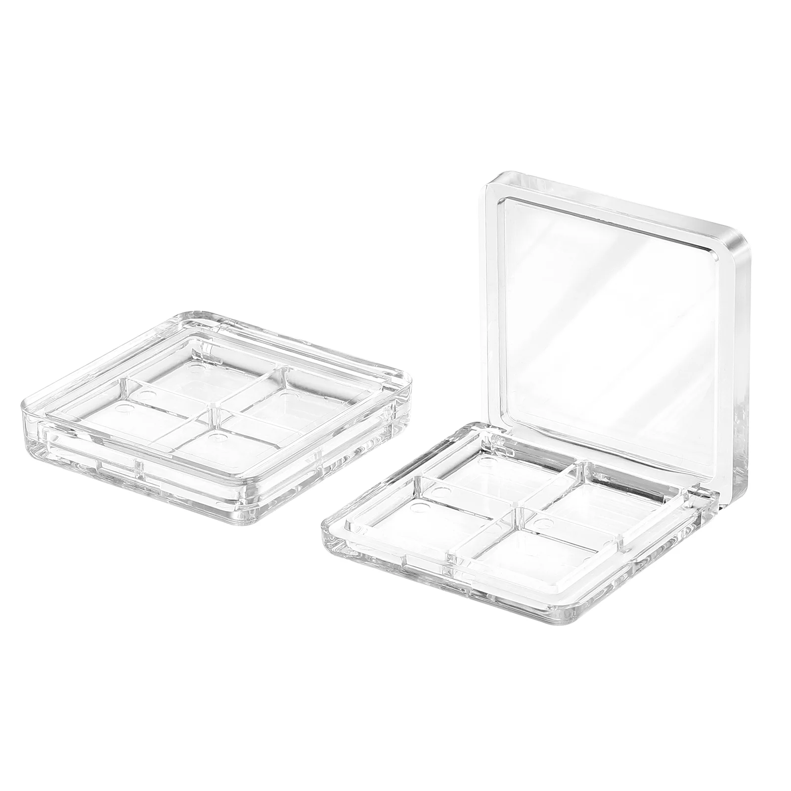 DIY Pallet Blusher Container Foundation Makeup Brush Empty Eyeshadow Supplies Clear Box Small Holder