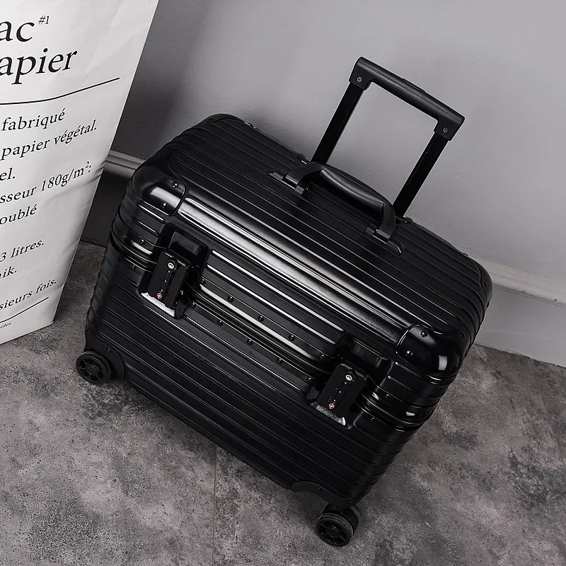 New 18/20inch Aluminum Spinner Camera Trolley Suitcase Pilot Luggage Bag Photography Suitcase on Wheels