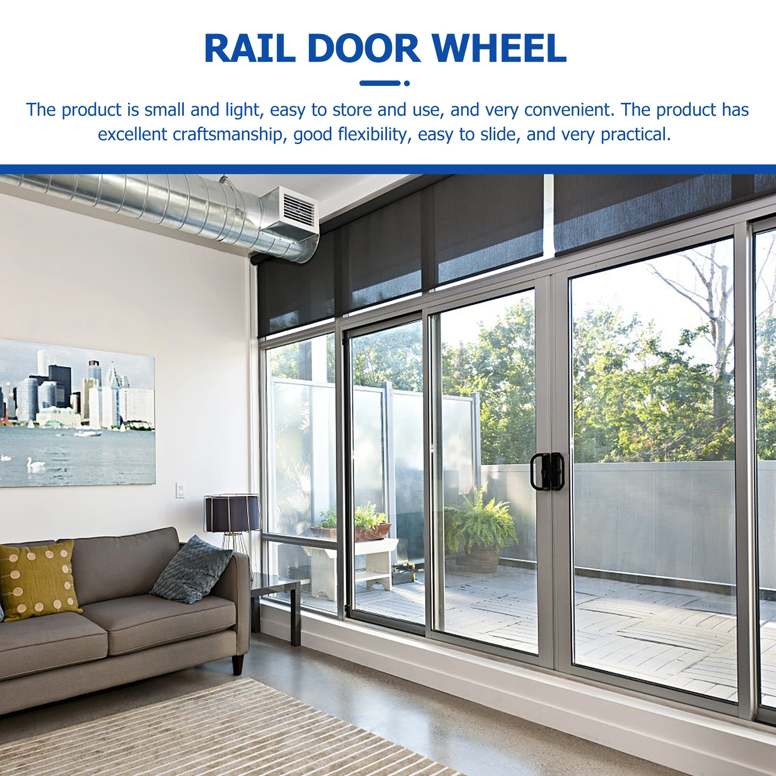 

4pcs Sliding Door Nylon Chuck Guiding Pulley Block Rail Door Wheel White Electric Durable Heavy Duty Track Wheel Small