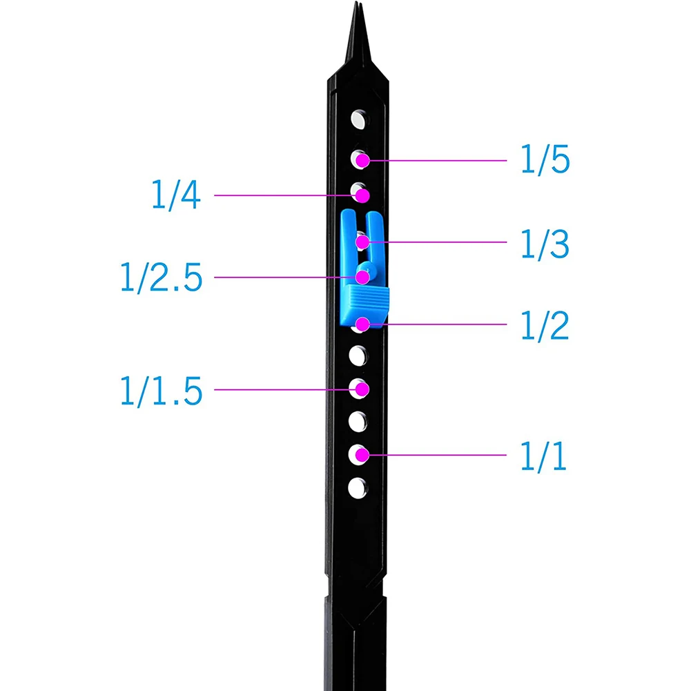 25.4cm Scale Divider Drawing Tool Proportional for Artists Adjustable Plastic Drawing Circle Compass Teaching Instrument