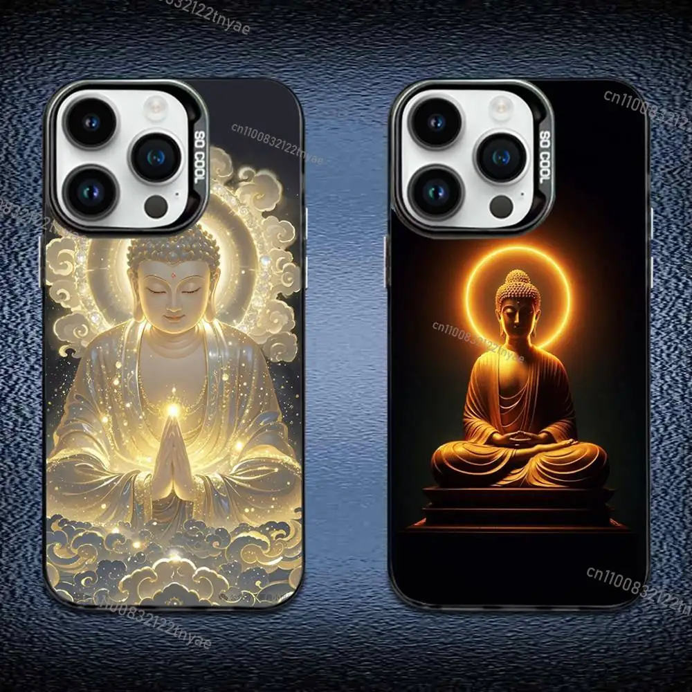 

Shakyamuni Buddha Phone Case For iPhone 17,16,Pro,Max,e,15,14,Plus,13,12,Mini,11, Matte Colored Silver Luxury Cover