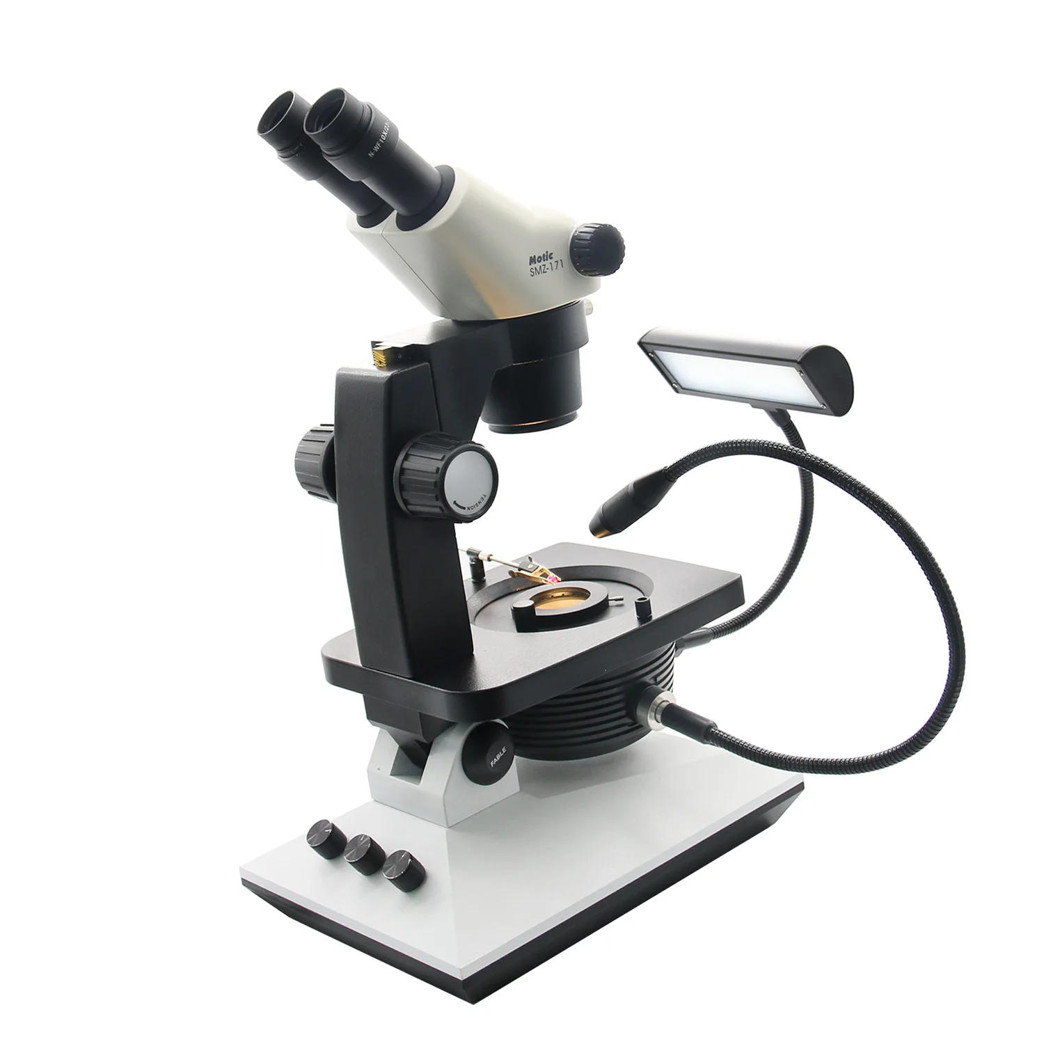 Fable 10W Lighting Mode Optical Swing-arm 7.5-50X BINOCULAR Gem Microscope FGM-R6S-171 For Observation