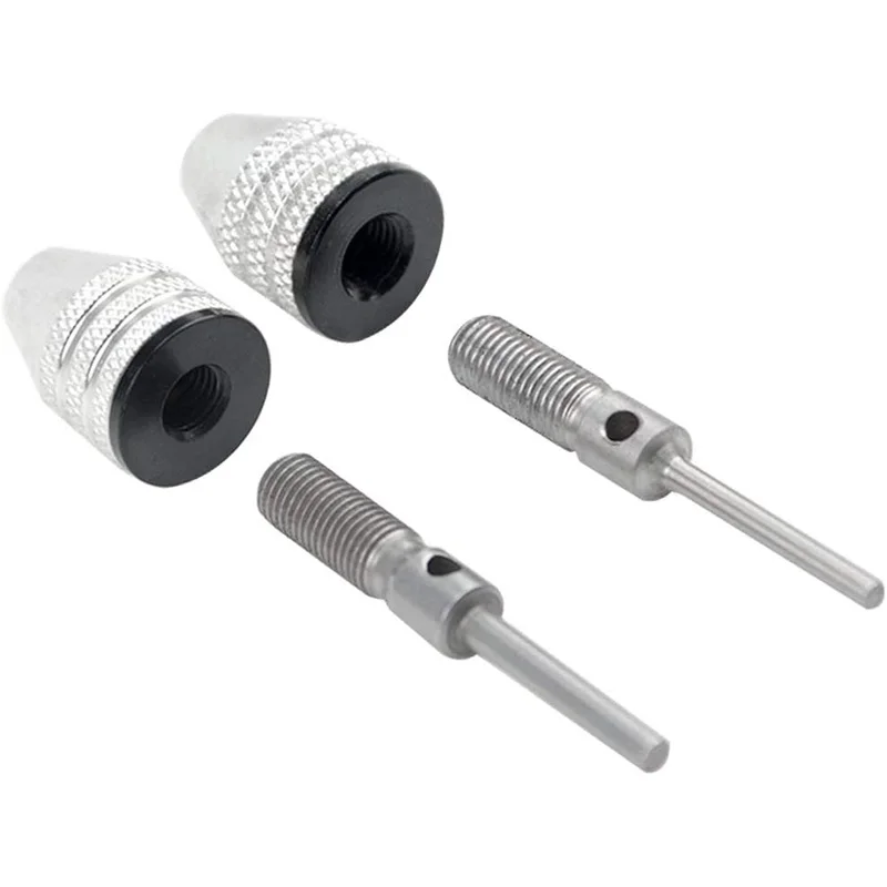 AEA9-4PCS Drill Chuck Quick Change Adapter Mini 3-Jaw Drill Chuck Screwdriver Adapter Electric Drill Conversion Chuck Set