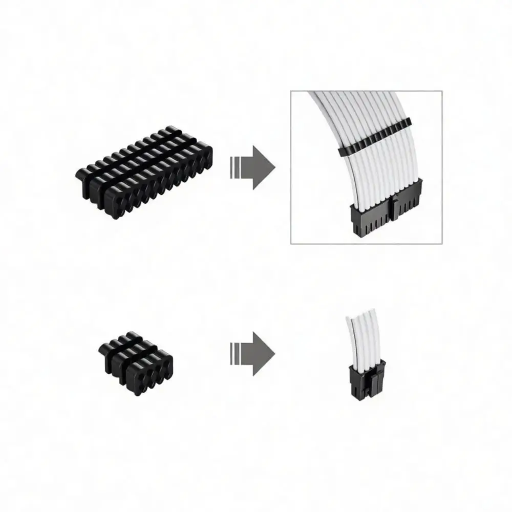 Computer Modular Cable Management Combs Cord Organizer For 24Pin 12P GPU CPU 8Pin Power Supply Accessory Fixing Tool Kit