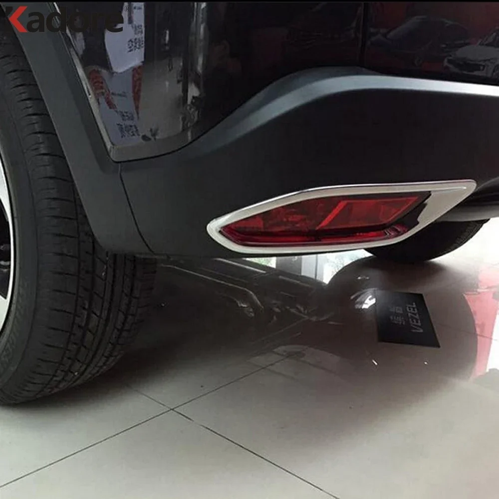 혼다 Vezel HRV HR-V 2014-2017 2018 크롬 자동차 후면 범퍼 안개등 램프 커버 트림 테일 포그 라이트 베젤 트림 액세서리