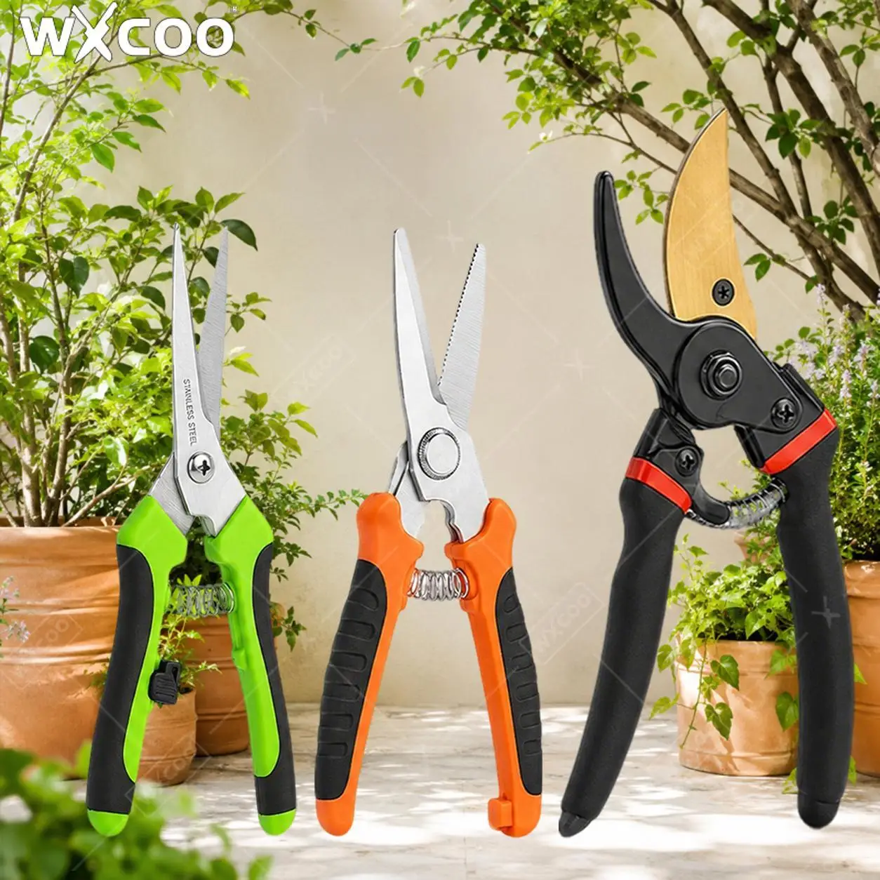 Multipurpose Stainless Steel Pruning Shears Gardening Scissors And Branch Cutter Suitable For Pruning Fruit Trees Roses Flowers