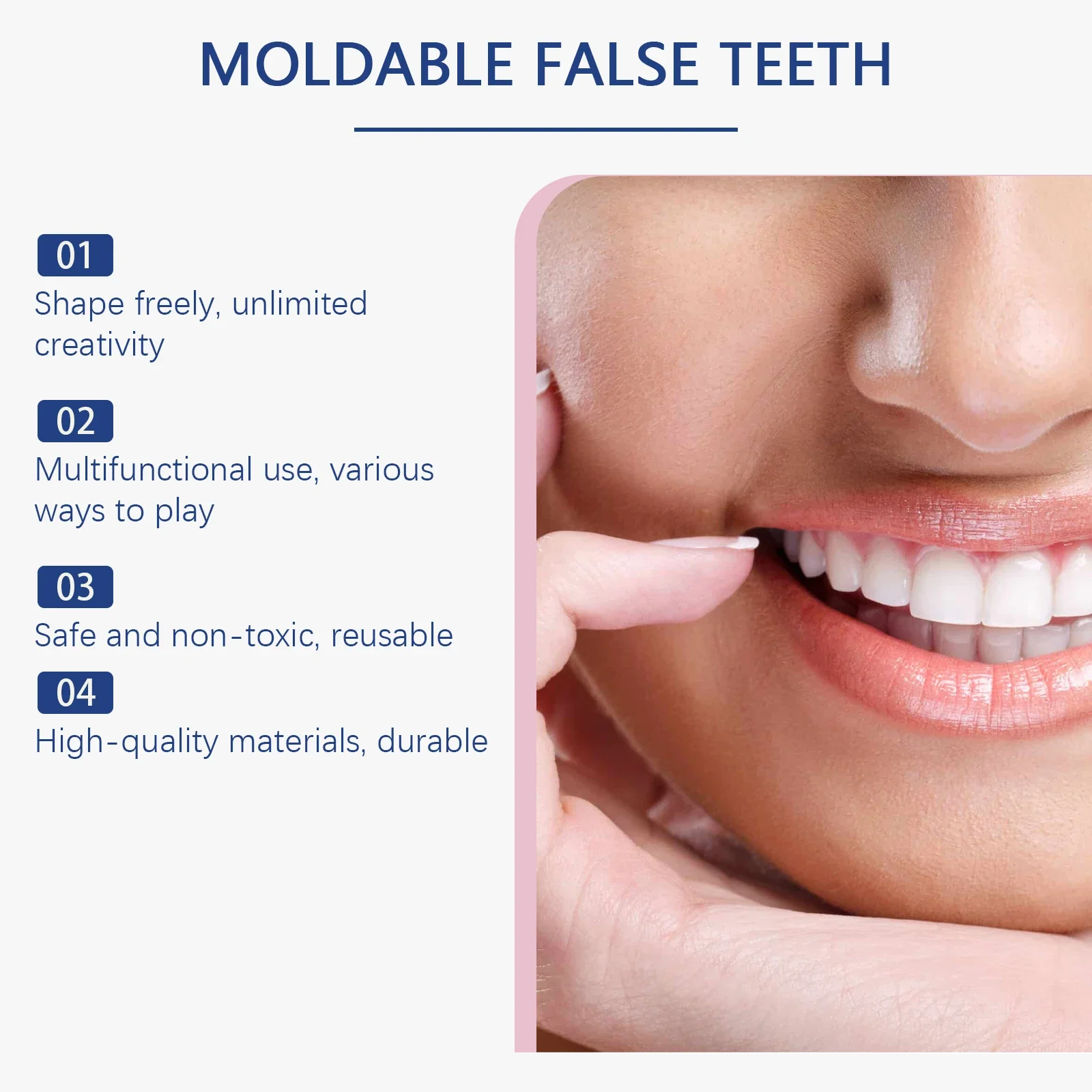 Moldable False Teeth Solid Glue Fixing Missing Broken Teeth DIY Halloween Denture Adhesive Temporary Resin Fake Teeth Repair Kit