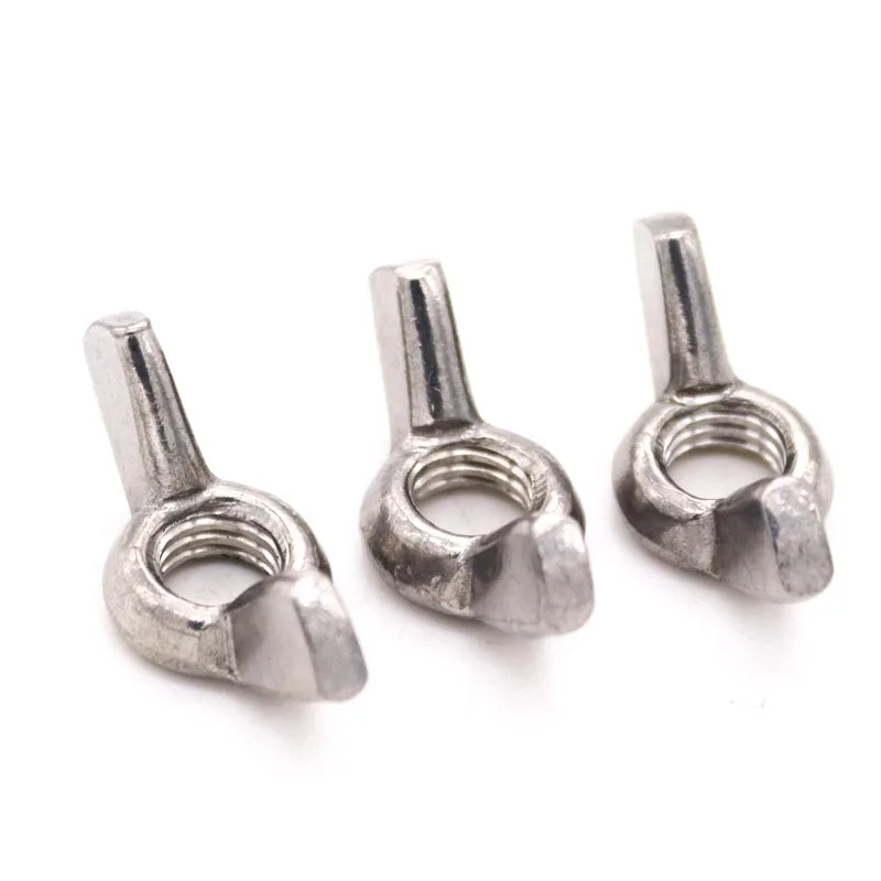 2/5/10Pcs M3-M12 DIN315 A2-70 304 Stainless Steel Wing Nut Butterfly Hand Tighten Fastener
