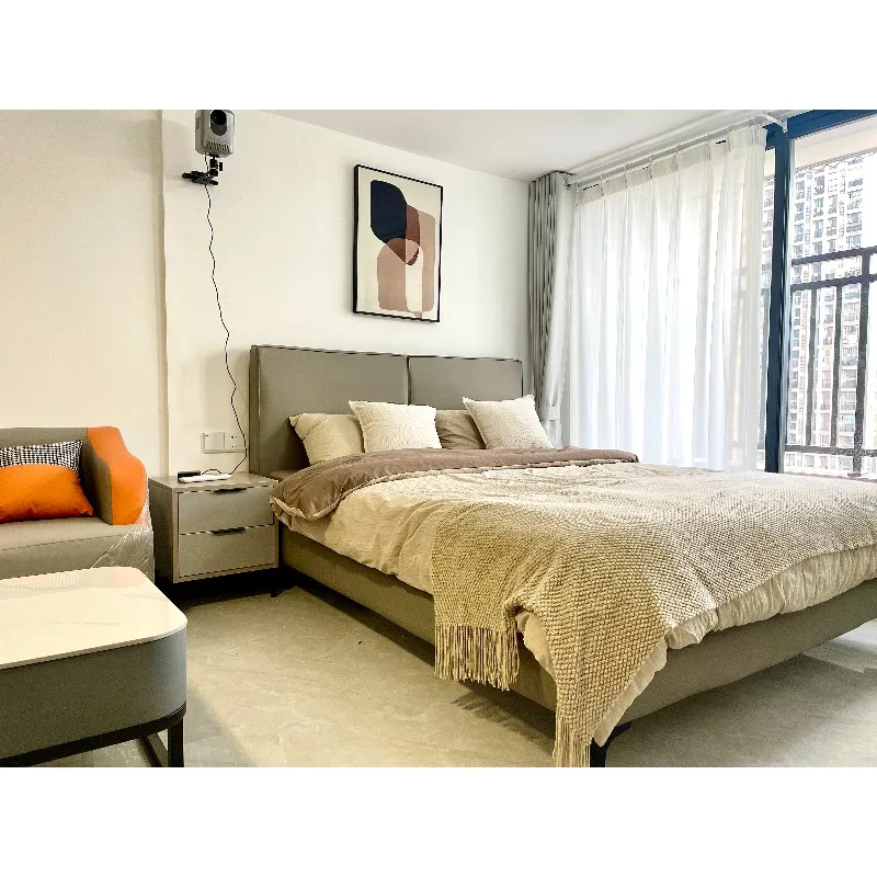 

#Luxury Modern Hotel Apartment Bedroom Suite Furniture Upholstered Bed