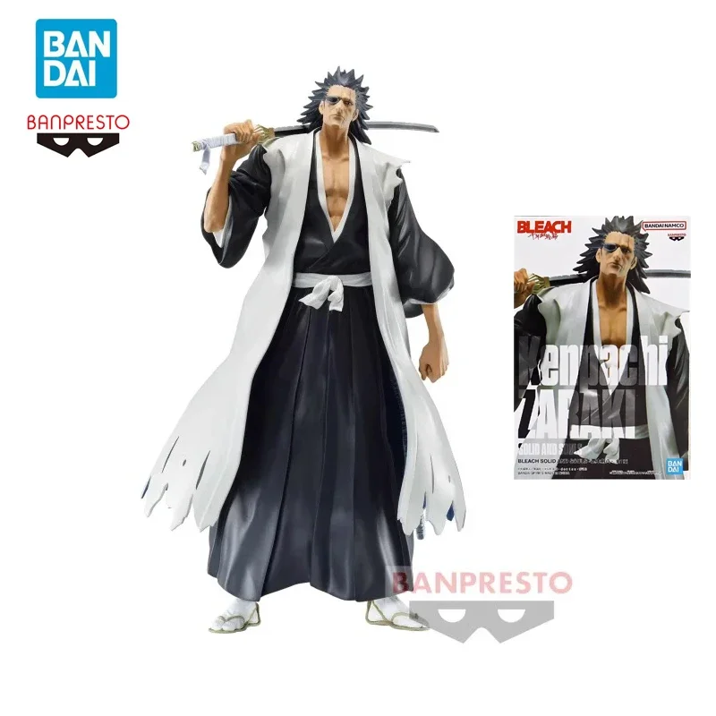 Bandai 2024 In Stock Original Banpresto Bleach Zaraki Kenpachi Figure 18Cm Pvc Anime Action Figurine Model Toys for Boys Gift