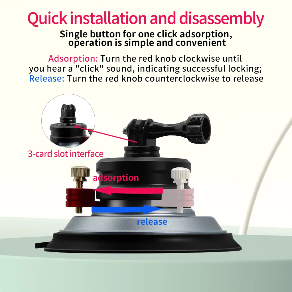 Verstellbare Magnetische Basis Pocket3 Erweiterungshalterung Stativadapter für DJI OSMO Pocket 4 Starke Saugkraft Auto-Halterung Kamera-Käfig-Rig – Detail 14